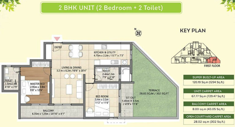 1294 2BHK - Goldspire At Brigade Orchards