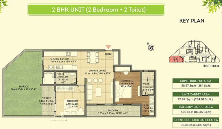 1384 2BHK - Goldspire At Brigade Orchards