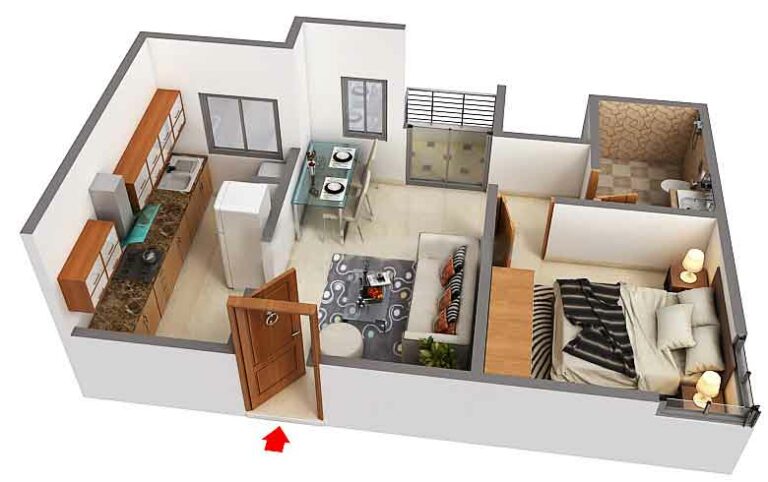 1BHK 609 - Svamitva Emerald Square