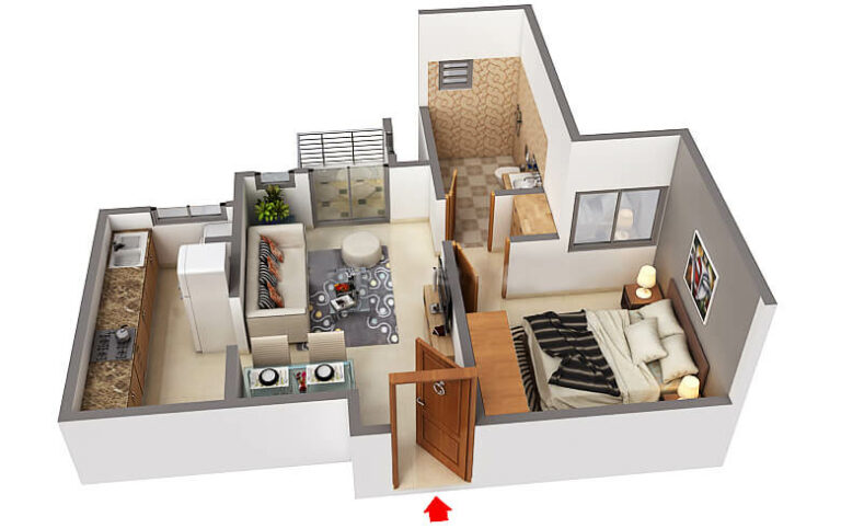 1BHK 610 - Svamitva Emerald Square