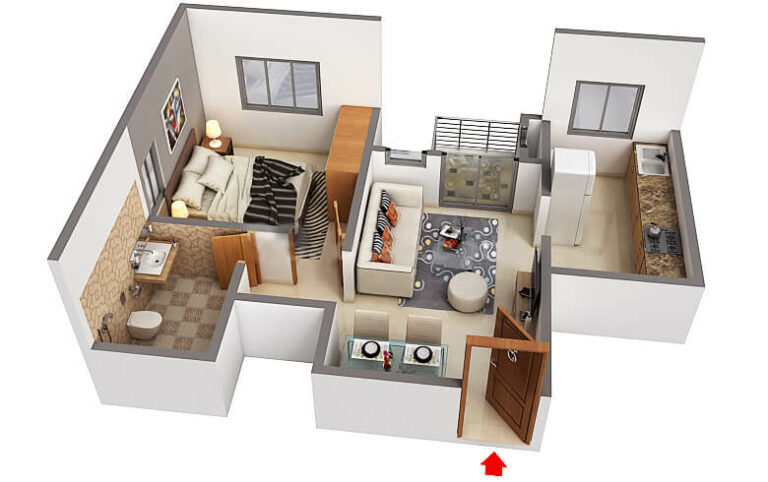 1BHK 621 - Svamitva Emerald Square