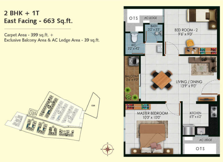 2 BHK 663 - Urbanrise Codename Chennai's Best Manhattan Condos