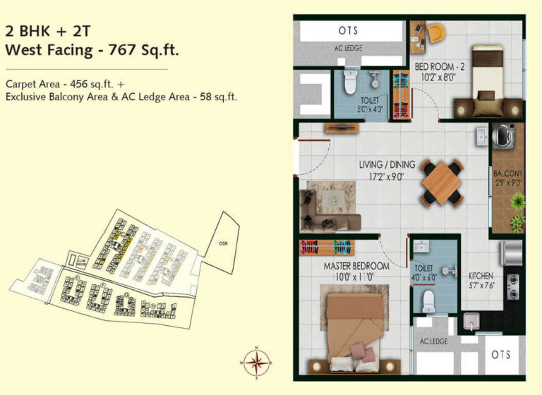 2 BHK 767 - Urbanrise Codename Chennai's Best Manhattan Condos
