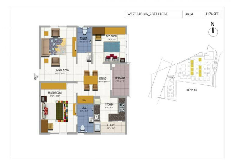 2 BHK West Urbanrise The Happening Heights