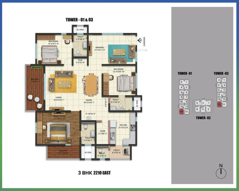 2210 3BHK Premium - Cybercity Westbrook