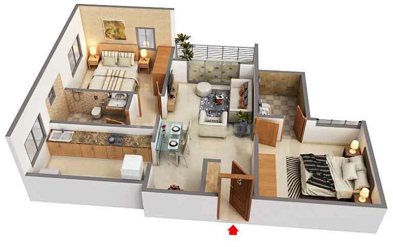 2BHK 1015 - Svamitva Emerald Square