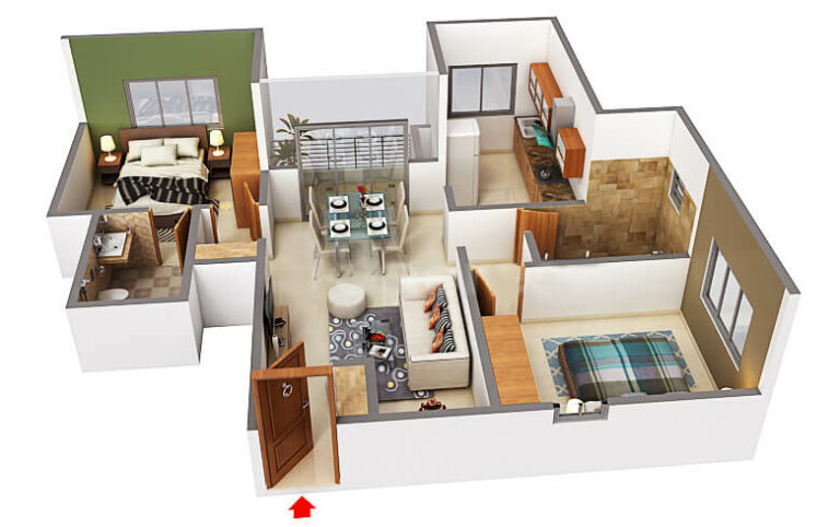 2BHK 1055 - Svamitva Emerald Square