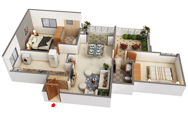 2BHK 1207 - Svamitva Emerald Square
