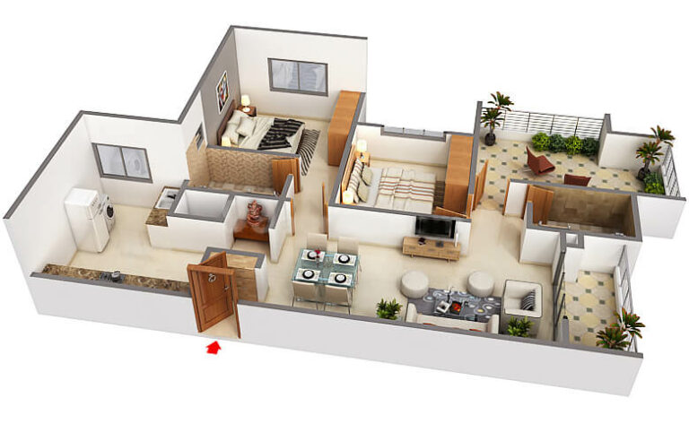2BHK 1249 - Svamitva Emerald Square