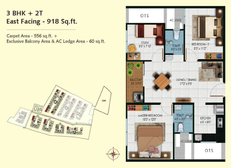 3 BHK 918 - Urbanrise Codename Chennai's Best Manhattan Condos