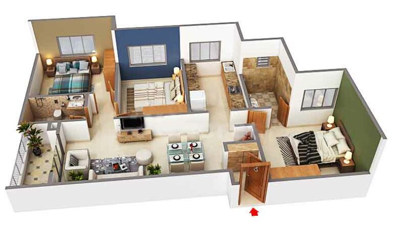 3BHK 1394 - Svamitva Emerald Square