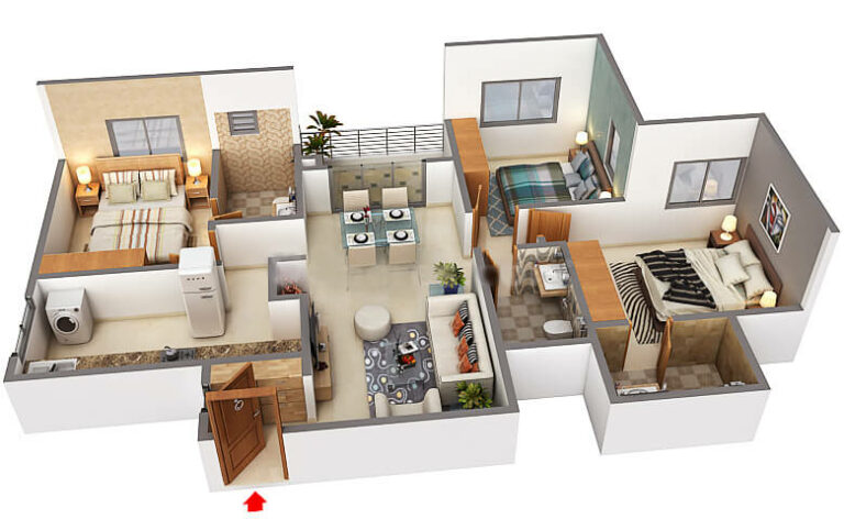 3BHK 1407 - Svamitva Emerald Square