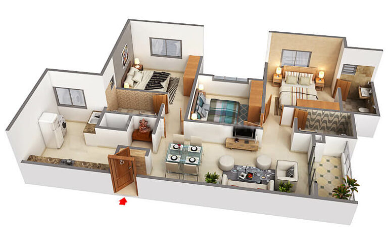3BHK 1481 - Svamitva Emerald Square