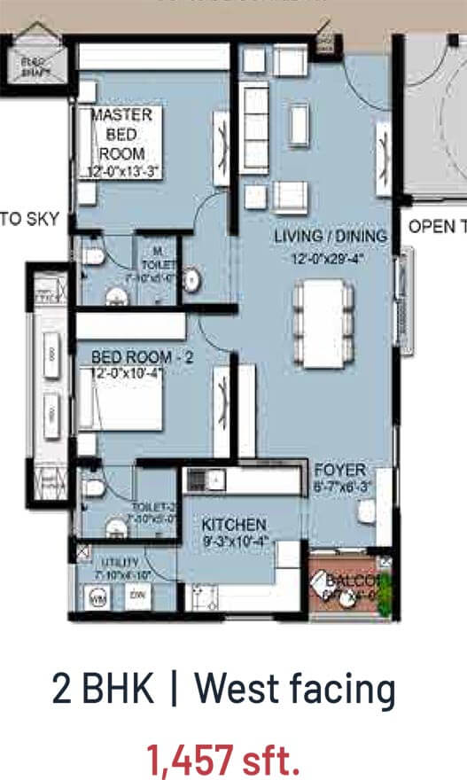 1457 2BHK - INDIS VIVA City Kondapur