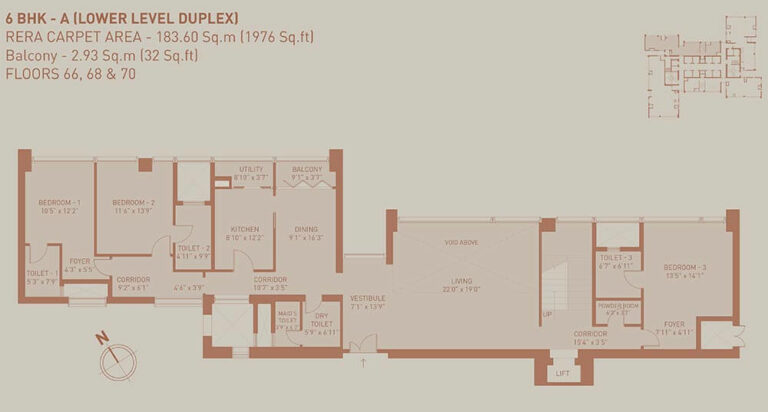 1976 6BHK Lower A - Birla Niyaara Worli
