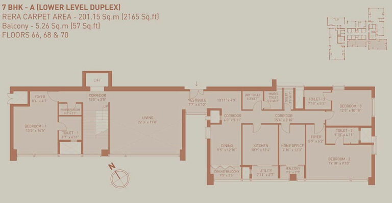 2165 7BHK Duplex Lower A - Birla Niyaara Worli