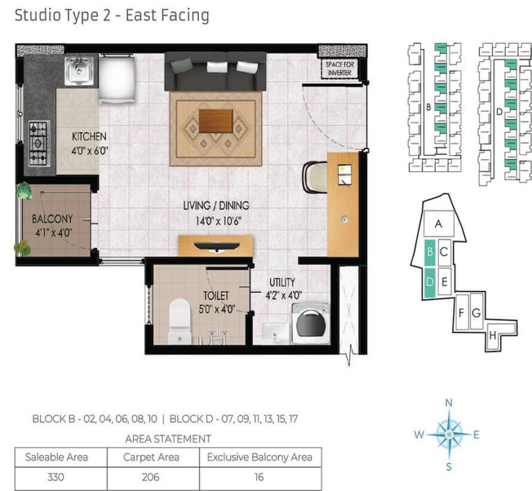 330 Studio T2 - Urbanrise Jubilee Residences