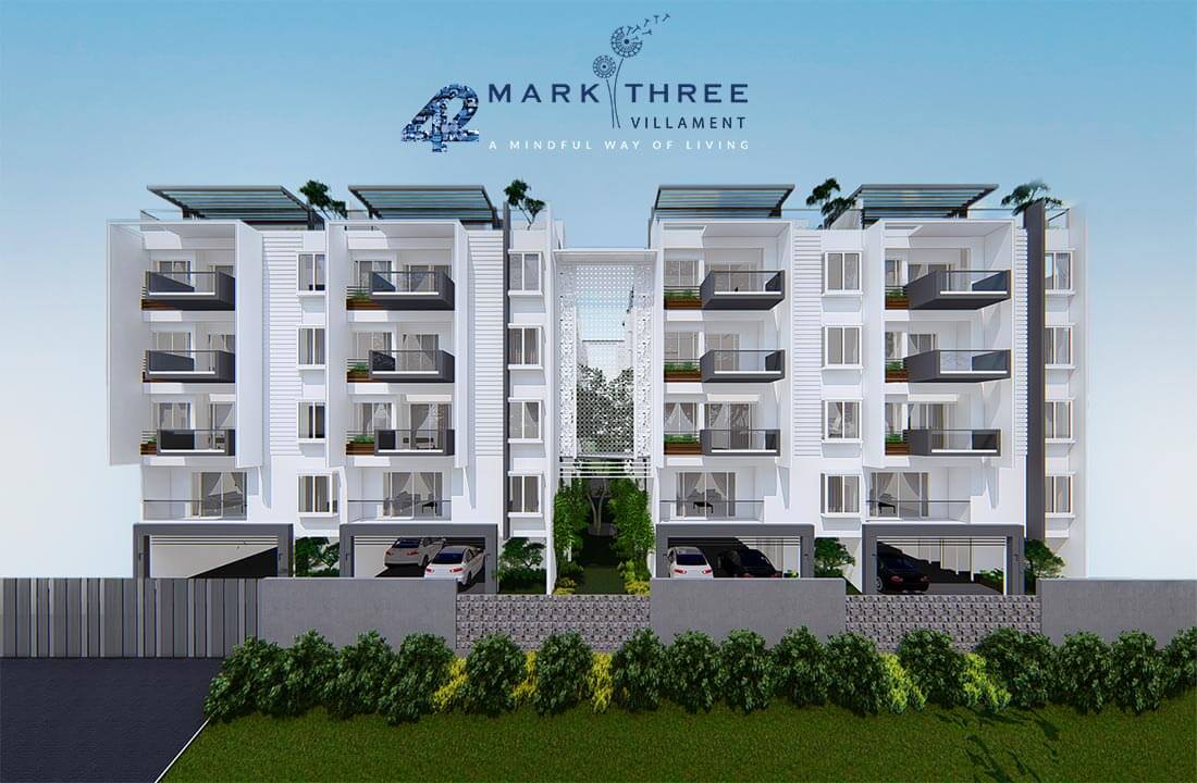 Main Elevation - 42 Mark Three Villaments