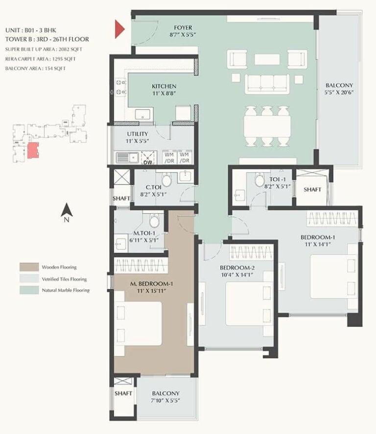 2082 3BHK - DNR Highline