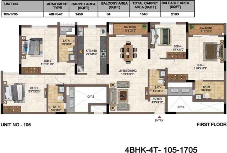 2193 4BHK+4T - Casagrand Galileo