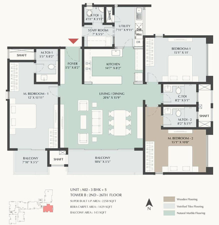 2258 3BHK+S - DNR Highline