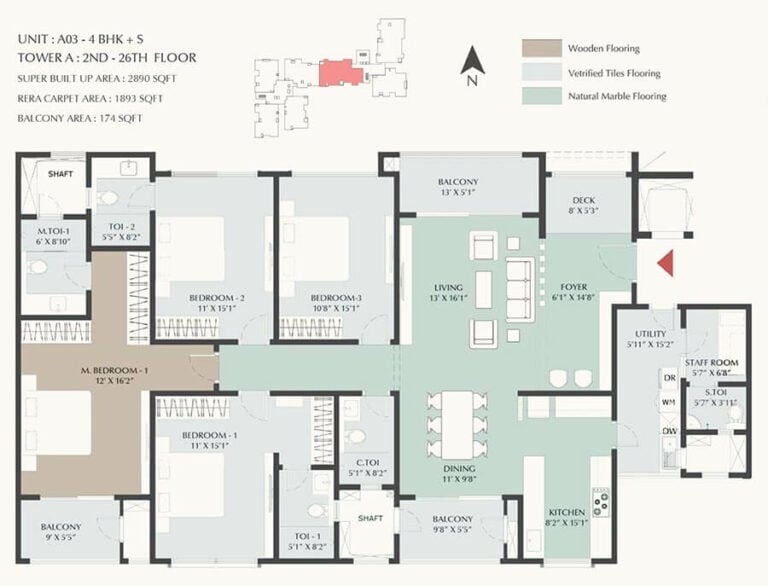 2890 4BHK+S - DNR Highline