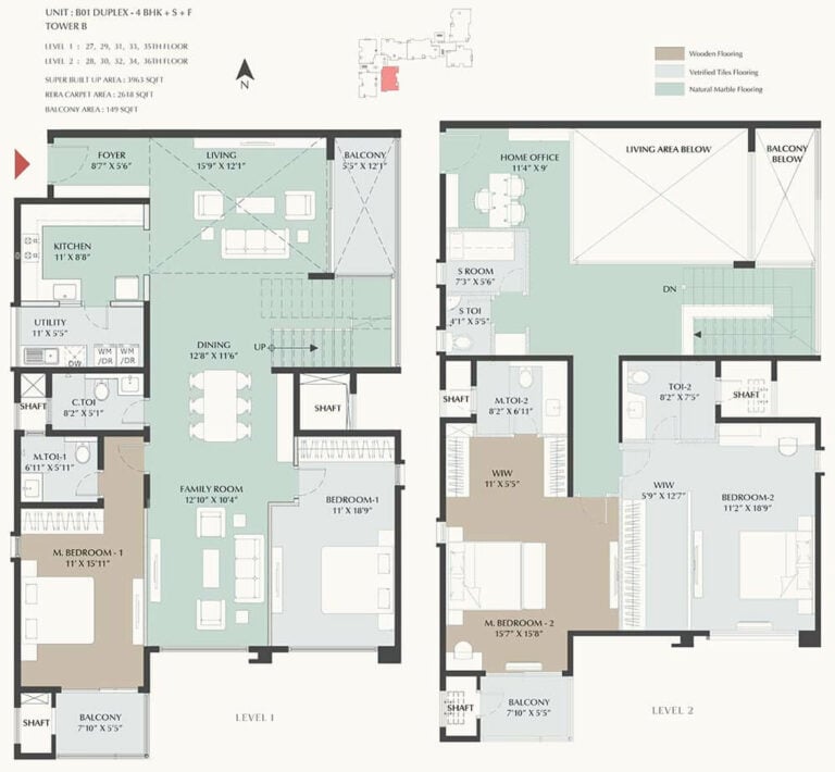3963 4BHK+S+F Duplex - DNR Highline