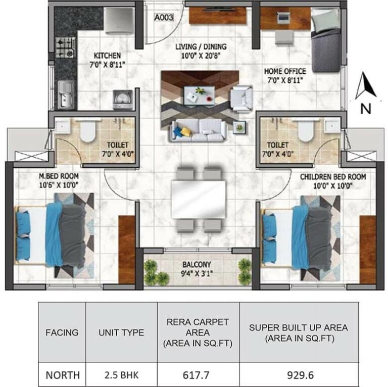 929 2.5BHK - Nambiar Millenia