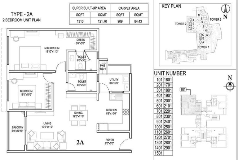 1310 2BHK - Adarsh Park Heights