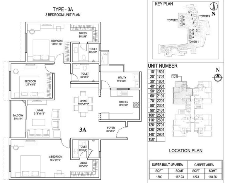 1800 3BHK - Adarsh Park Heights