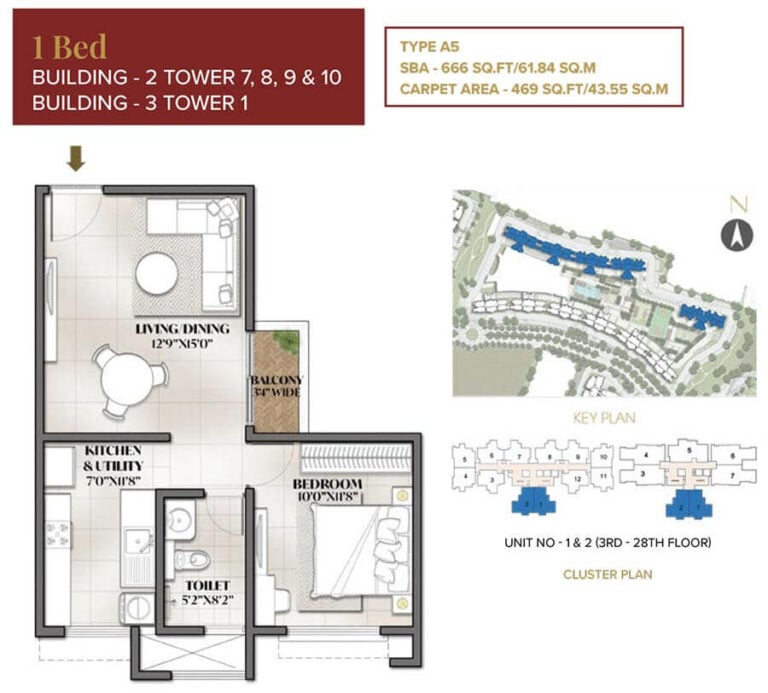 666 1BHK - Eden Park At Prestige City
