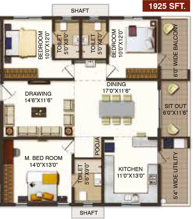 1925 3BHK - Raghuram The Vue Residences