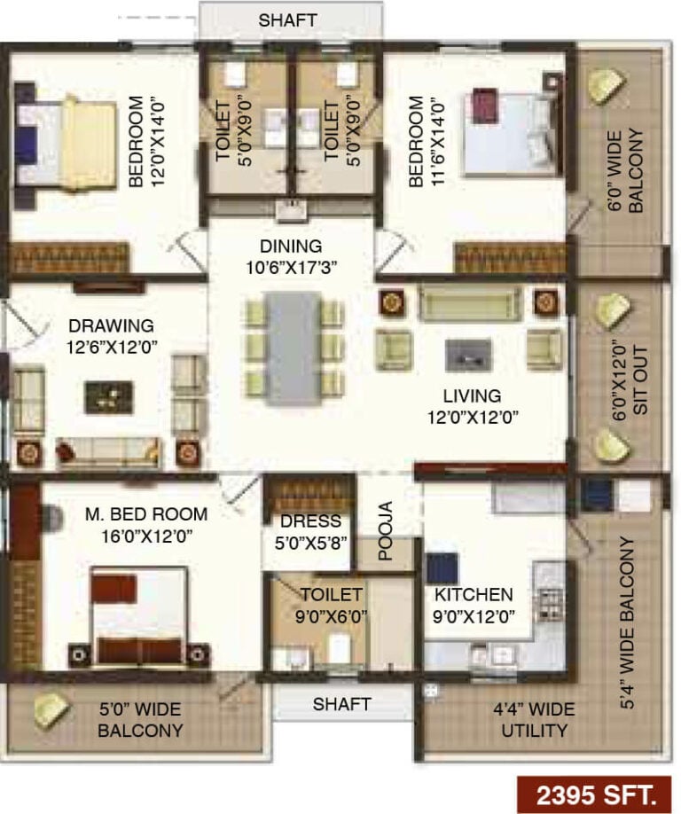 2395 3BHK - Raghuram The Vue Residences