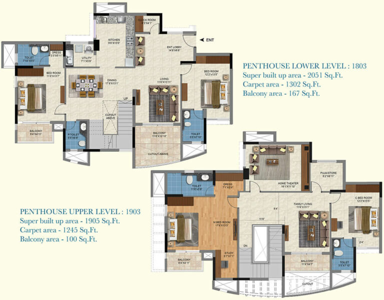 Penthouse 2051-1905 - Salarpuria Sattva Aqua Vista