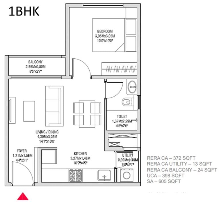 1 BHK - Godrej Splendour