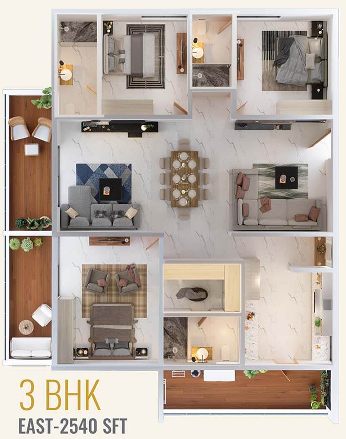 2540 3BHK - Candeur Crescent Hyderabad