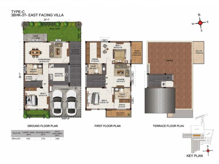 TypeC 3BHK3T - CasaGrand Platinum