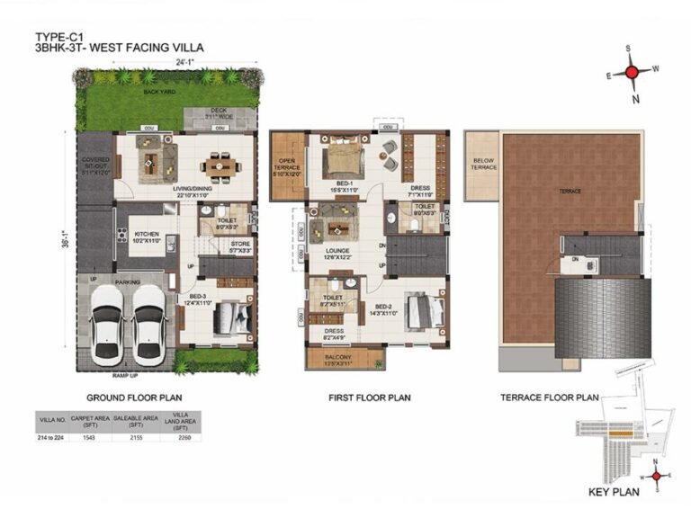 TypeC1 3BHK3T - CasaGrand Platinum