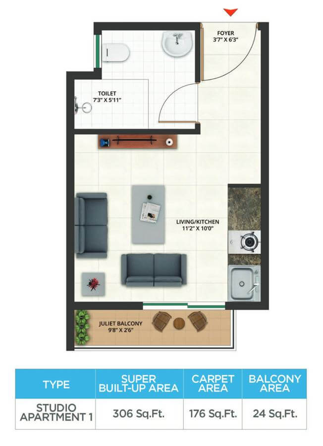 306 Studio - Sattva Aeropolis