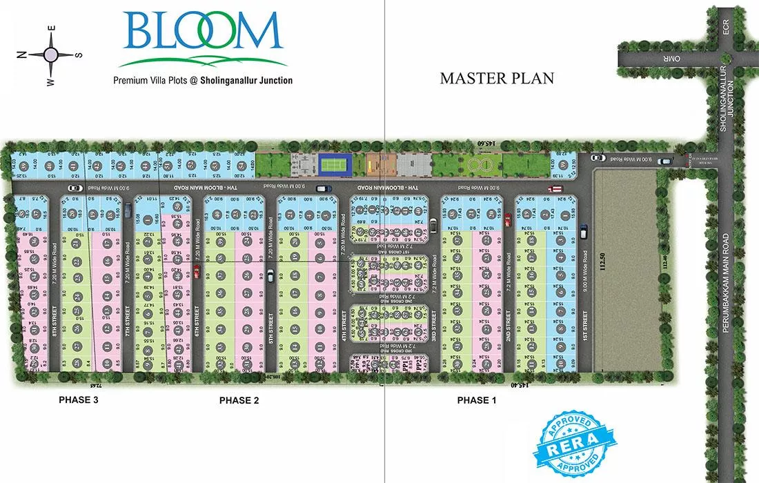 Layout Plan - TVH Bloom Plots in Sholinganallur