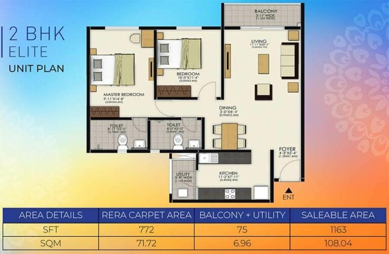 1163 2BHK Elite - TATA New Haven