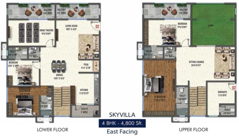 4800 4BHK Skyvilla - Vasavi Skyla