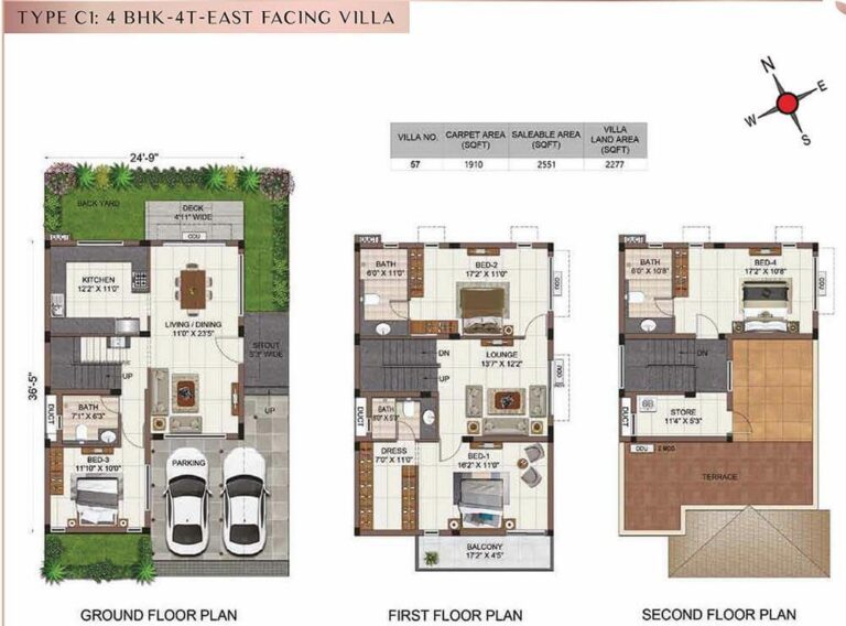 4BHK+4T East C1 - Casagrand Tranquil Villas
