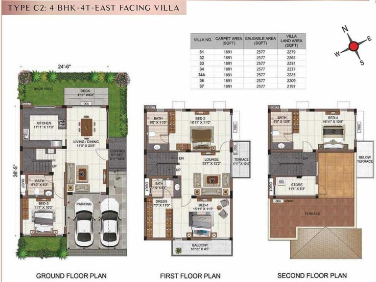 4BHK+4T East C2 - Casagrand Tranquil Villas