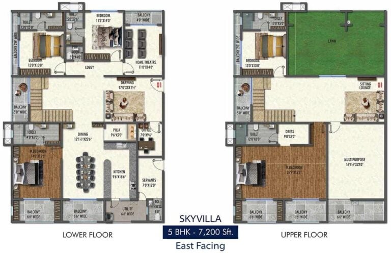 7200 5BHK Skyvilla - Vasavi Skyla