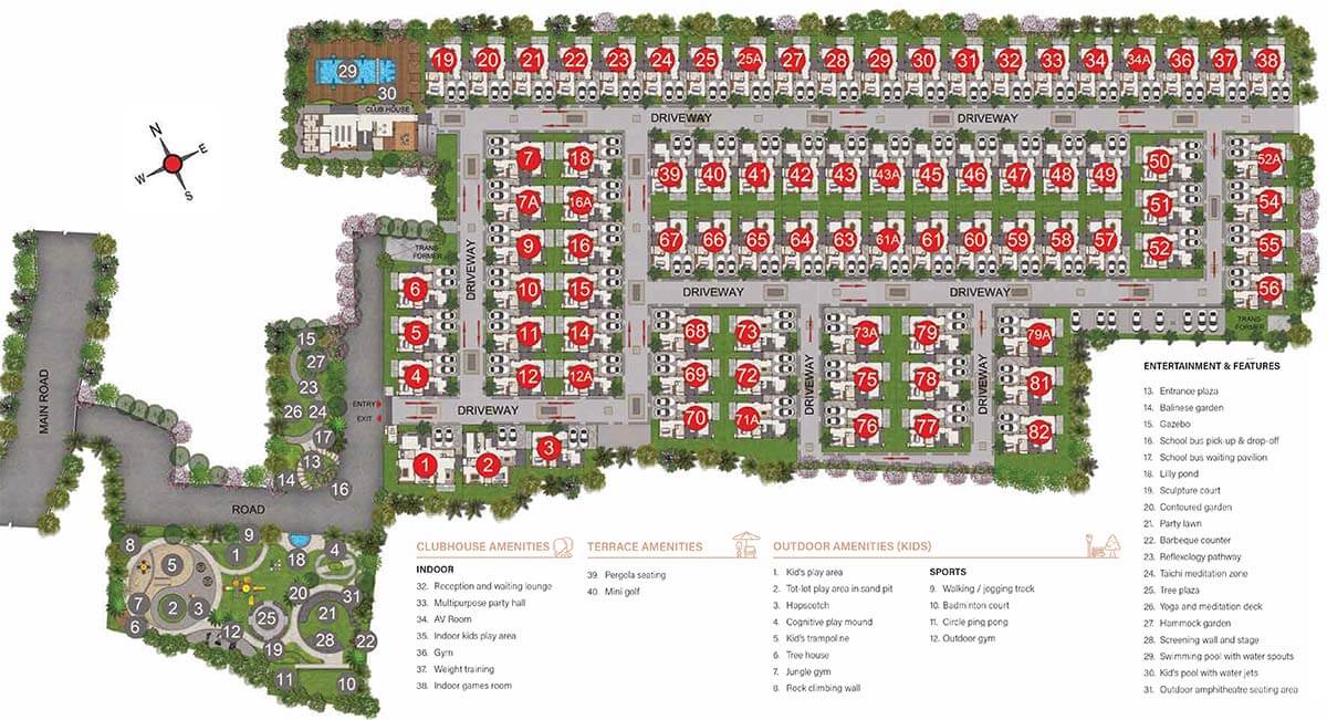 Master Plan - Casagrand Tranquil Villas