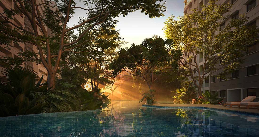 Pool View - Sobha Tropical Greens At Sobha Dream Acres