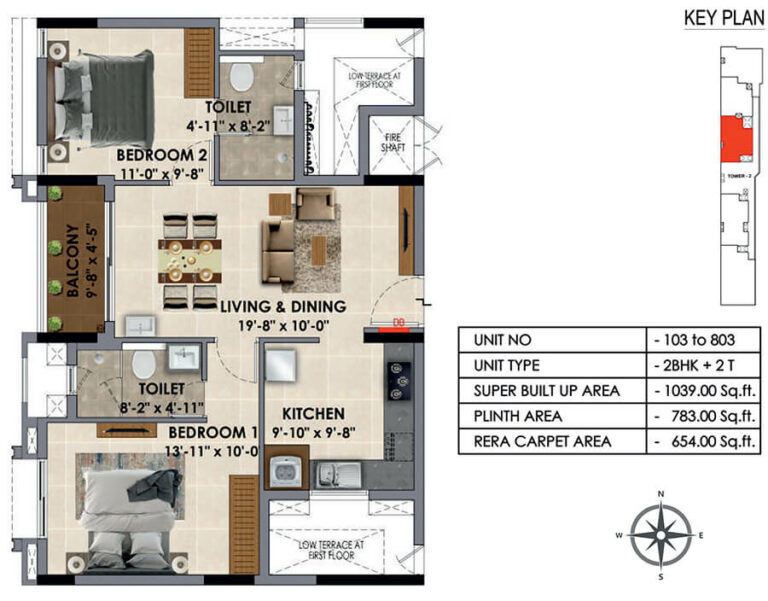 1039 2BHK - Radiance Majestic