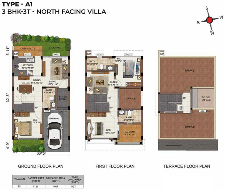 A1 3BHK+3T - CasaGrand Mabelle