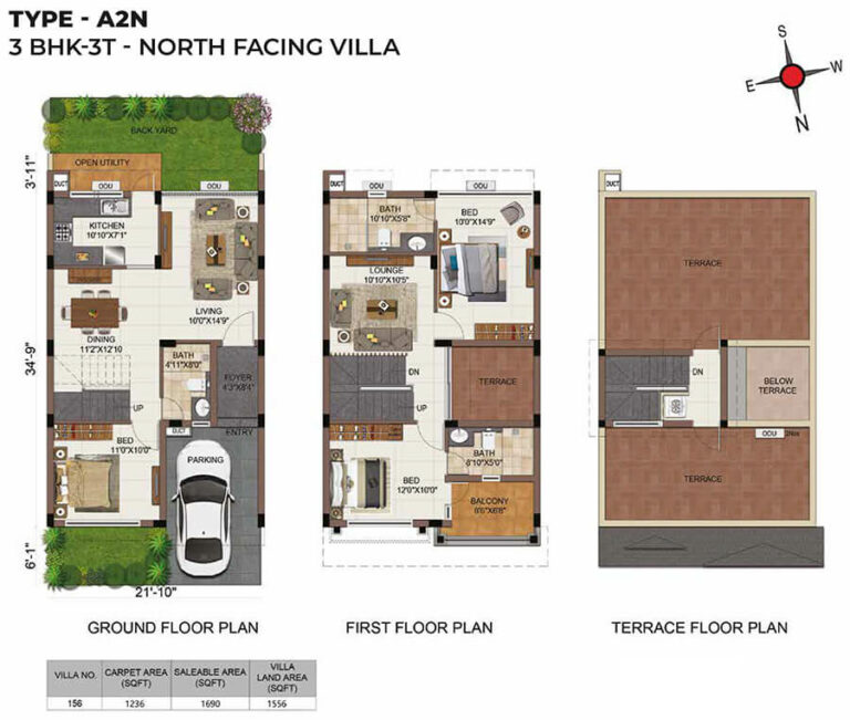 A2N 3BHK+3T - CasaGrand Mabelle
